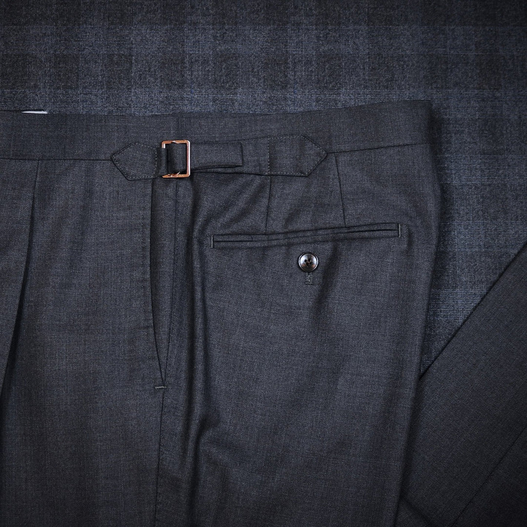 Grey Classic Wool Suit - White Line