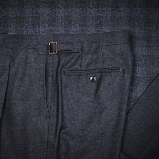 Grey Classic Wool Suit - White Line