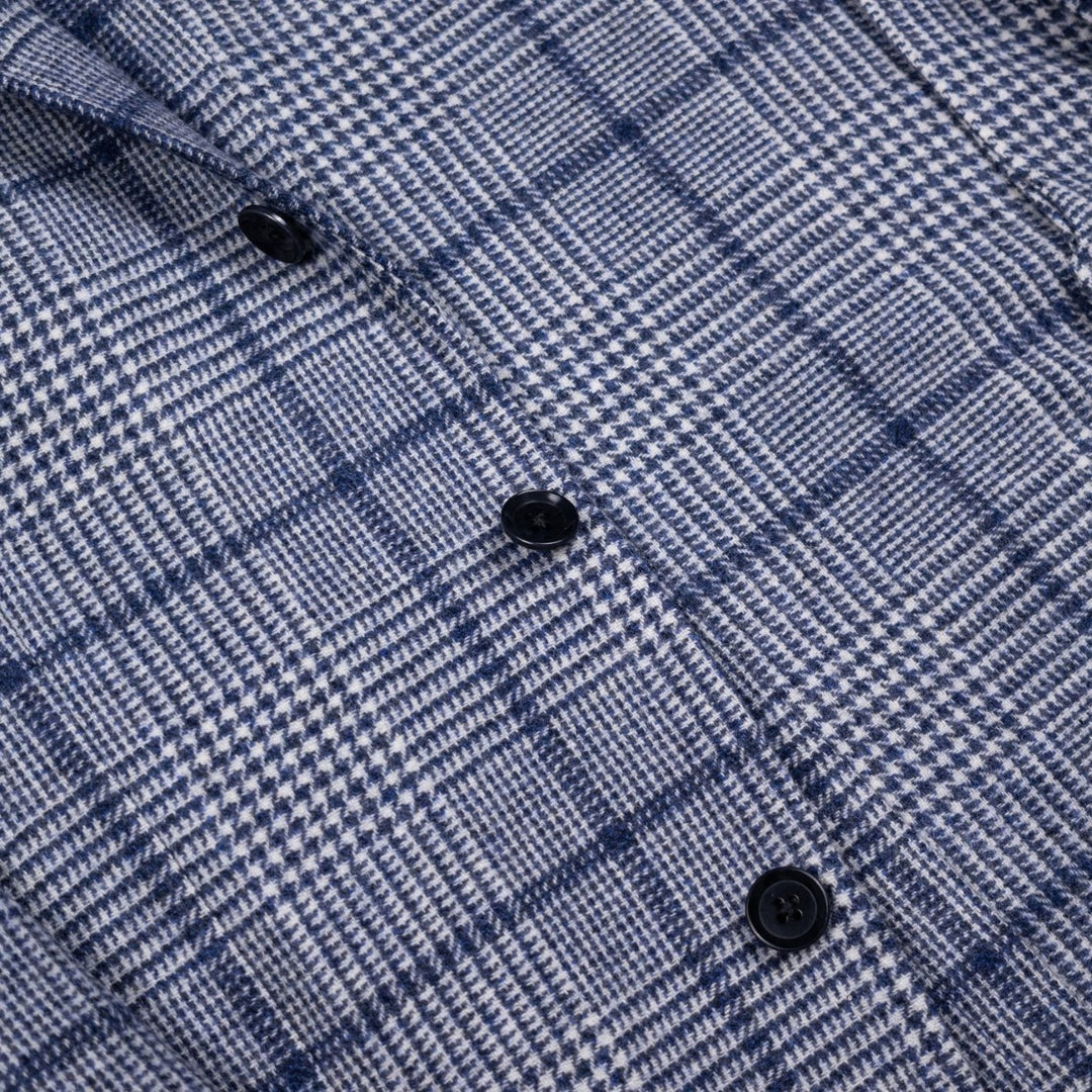 Blue Wool Glencheck Blazer