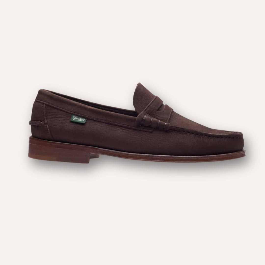 Chocolate Brown Nubuck Coraux Flexsole Loafers