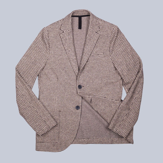 Beige Houndstooth Blazer