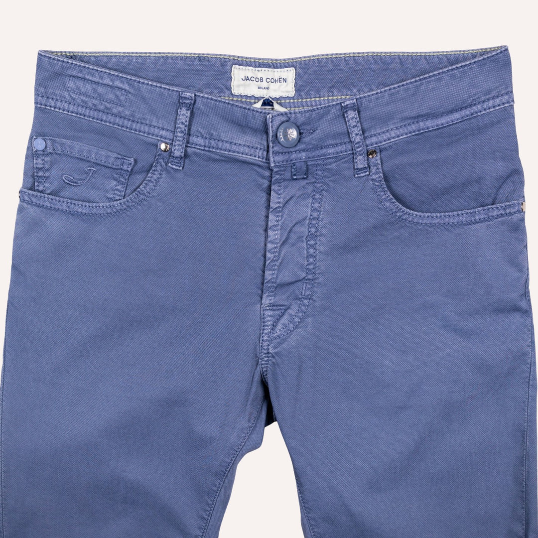 Dove Blue Honeycomb 5 pocket Trousers