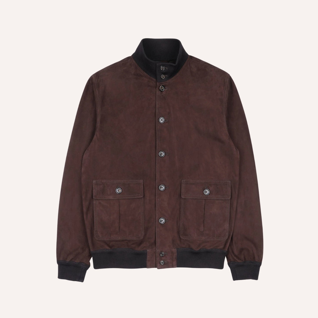 Caffé Brown Suede Unlined Valstarino Jacket