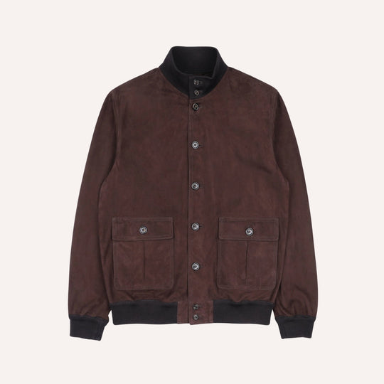 Caffé Brown Suede Unlined Valstarino Jacket