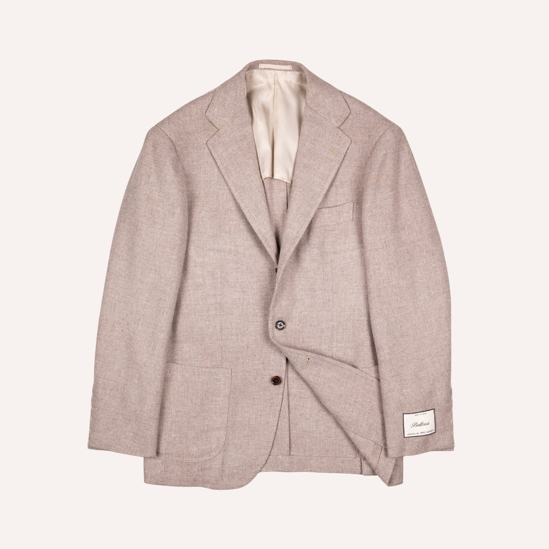 Taupe Melange Wool Camel Meister Blazer