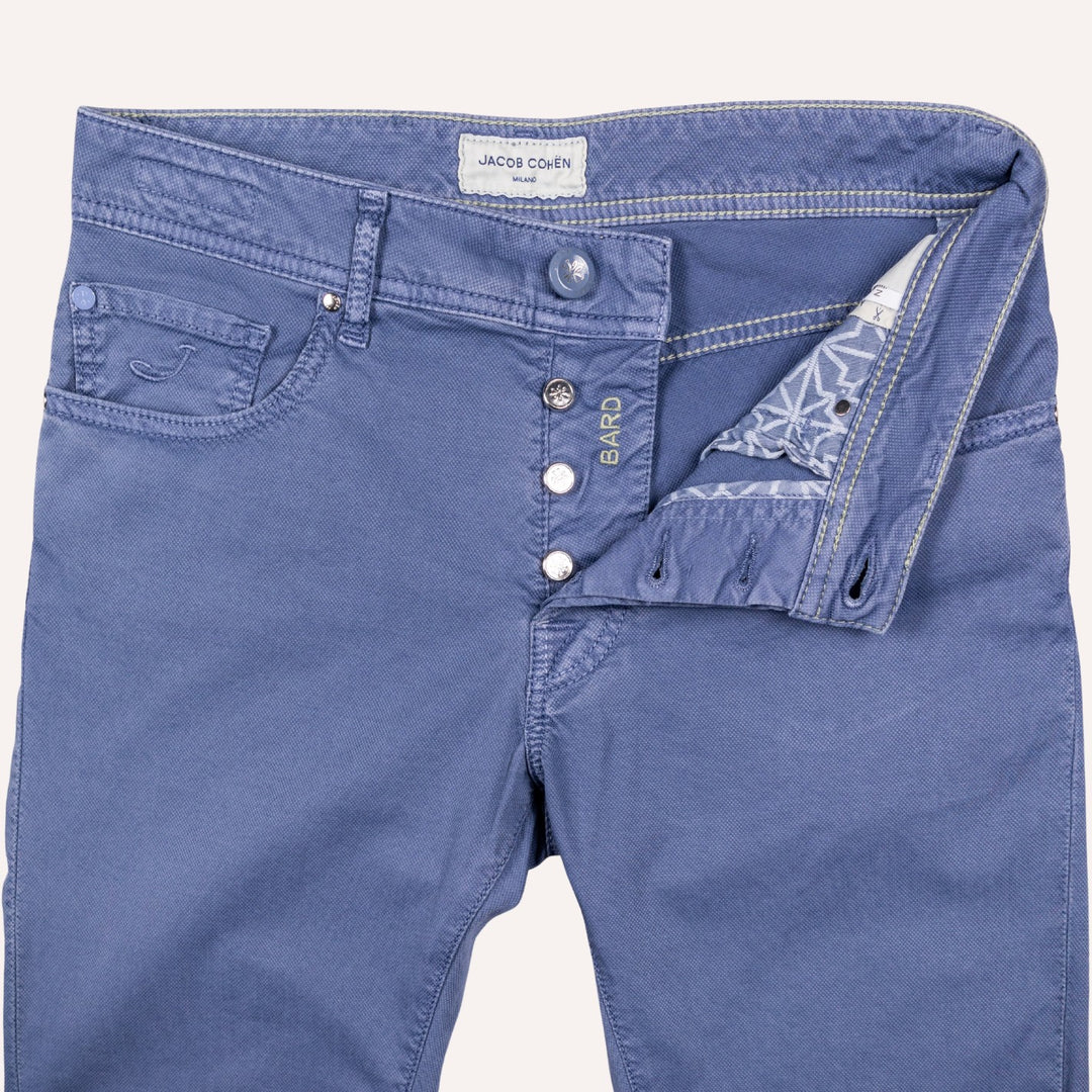 Dove Blue Honeycomb 5 pocket Trousers