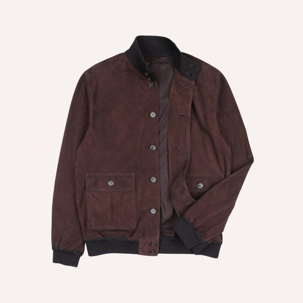 Caffé Brown Suede Unlined Valstarino Jacket