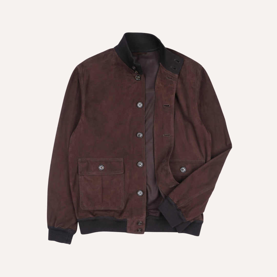Caffé Brown Suede Unlined Valstarino Jacket