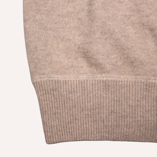 Beige Raglan Cashmere Sweater