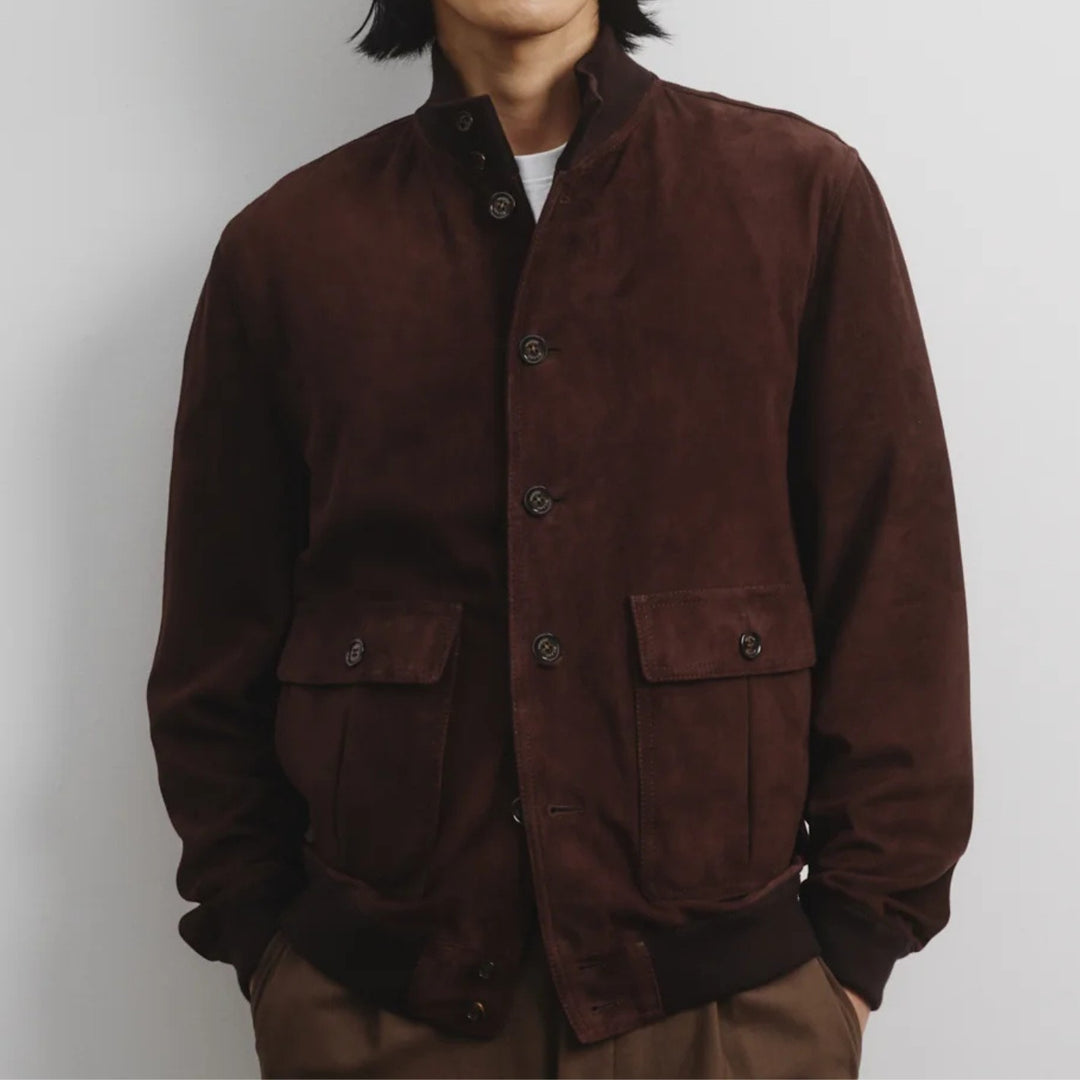 Caffé Brown Suede Unlined Valstarino Jacket