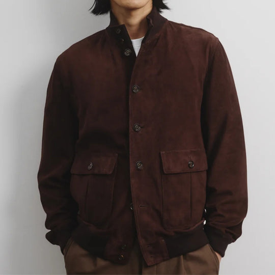Caffé Brown Suede Unlined Valstarino Jacket