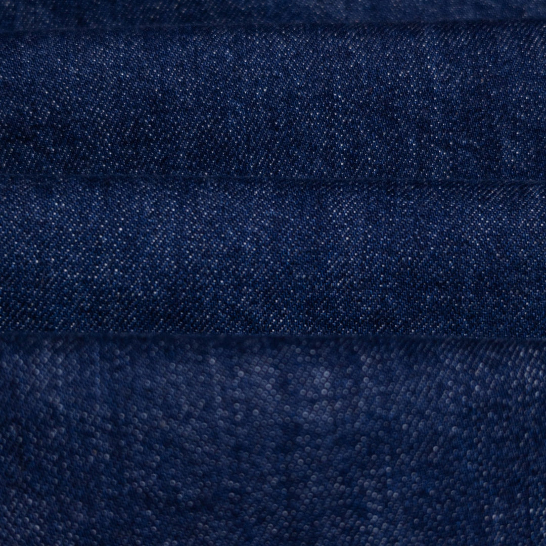 Dark Blue Denim Straight Fit Trousers