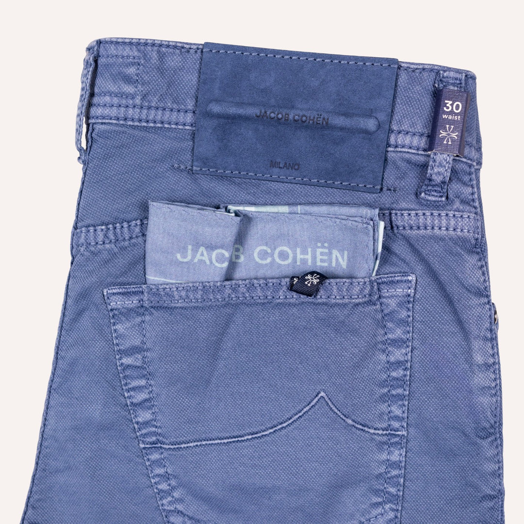 Dove Blue Honeycomb 5 pocket Trousers