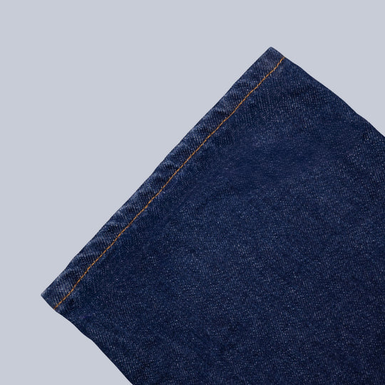 Dark Blue Denim Straight Fit Trousers