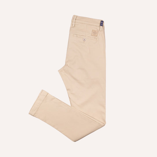 Sand Cotton Lyocell Trousers