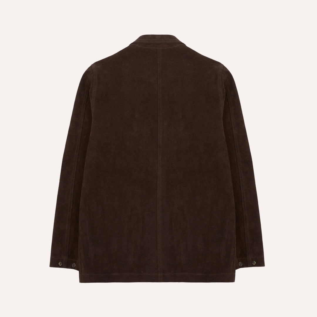 Dark Brown Heavyweight Suede Five-Pocket Chore
