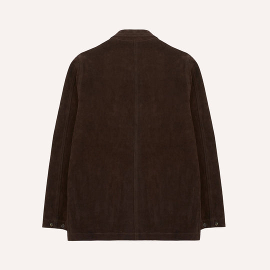 Dark Brown Heavyweight Suede Five-Pocket Chore
