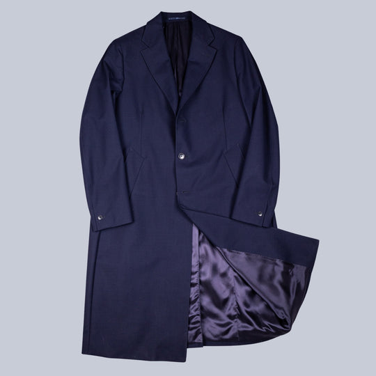 Dark Navy Wool Storm System Coat
