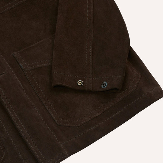 Dark Brown Heavyweight Suede Five-Pocket Chore