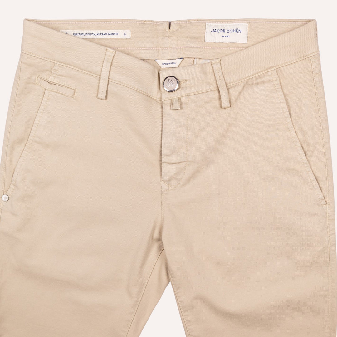 Sand Cotton Lyocell Trousers