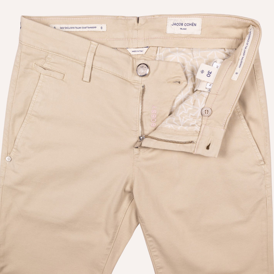 Sand Cotton Lyocell Trousers