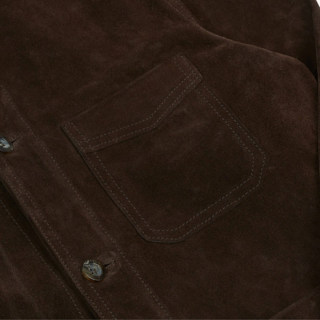 Dark Brown Heavyweight Suede Five-Pocket Chore