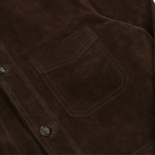 Dark Brown Heavyweight Suede Five-Pocket Chore