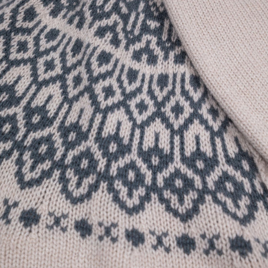 Beige Cashmere Ski Cardigan