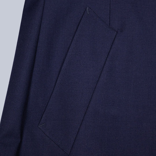 Dark Navy Wool Storm System Coat