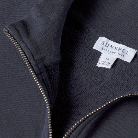 Navy Half-Zip Loopback Sweatshirt