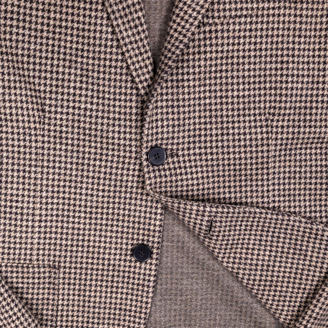 Beige Houndstooth Blazer
