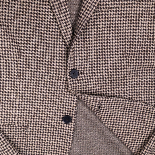 Beige Houndstooth Blazer