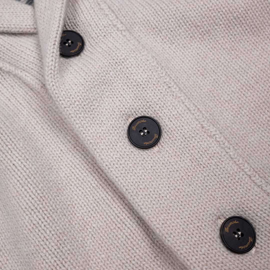 Beige Cashmere Ski Cardigan