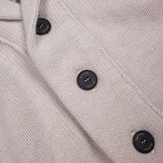 Beige Cashmere Ski Cardigan