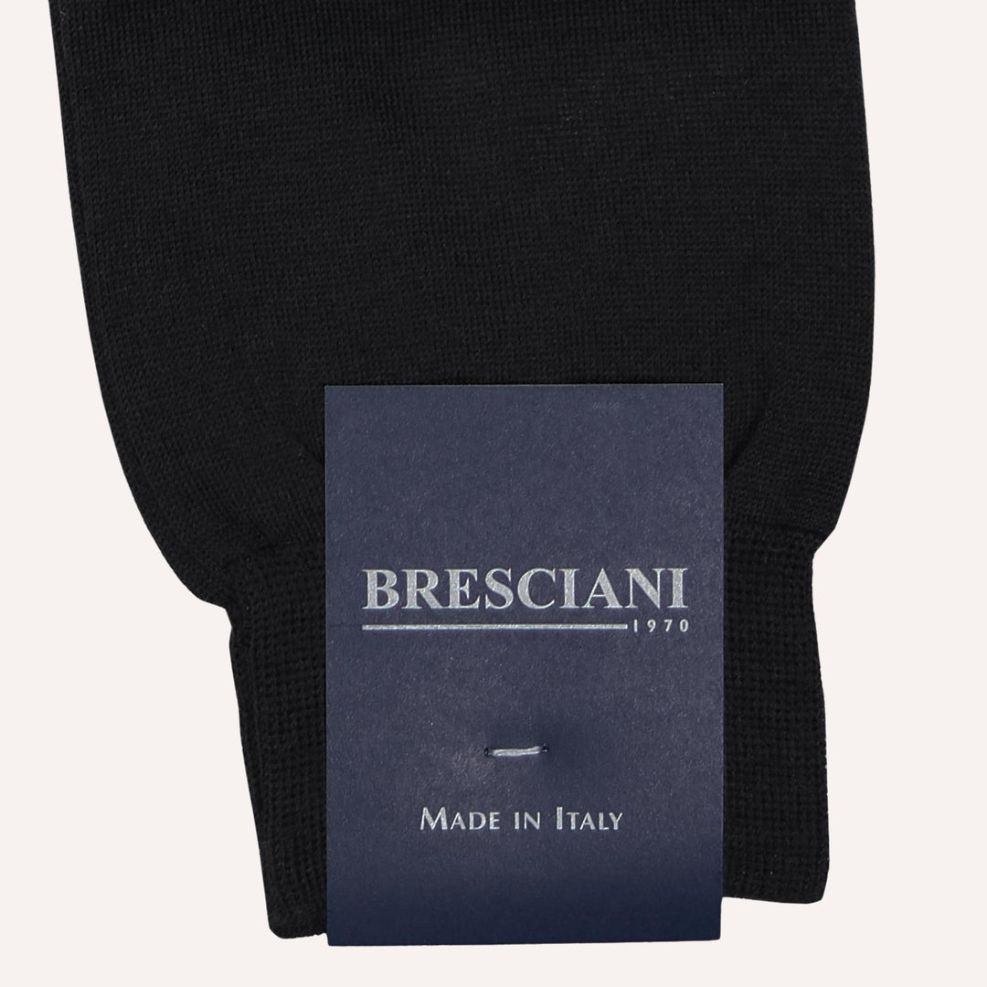 Black Wool Blend Ankle Length Socks
