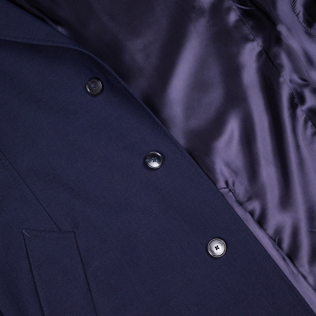 Dark Navy Wool Storm System Coat
