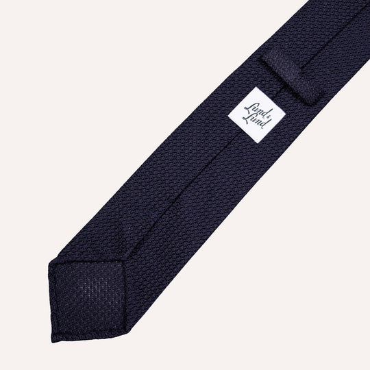 Navy Grenadine Silk Tie