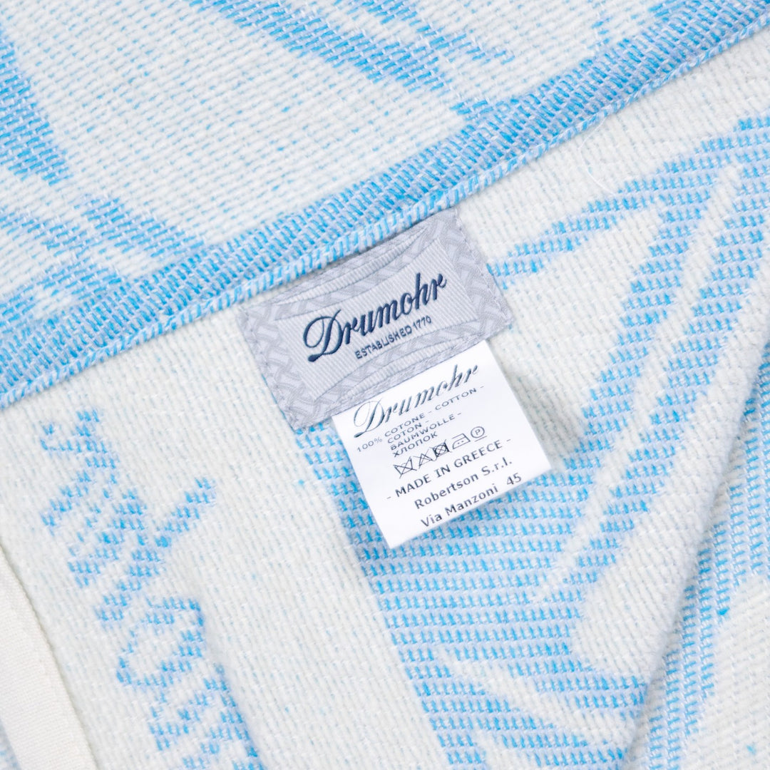 Coral Blue & White Patterned Beach Towel