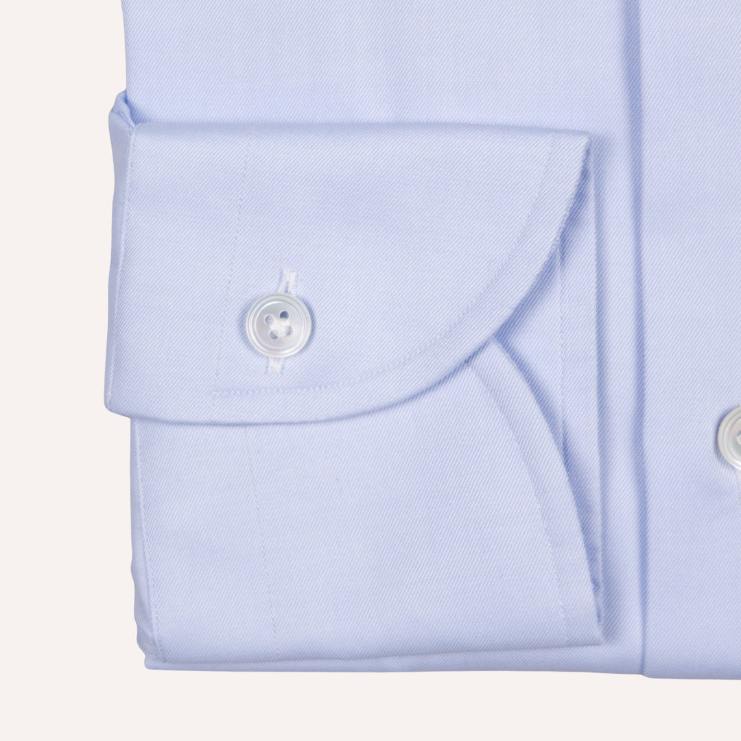 Light Blue Cutaway Cotton Poplin Shirt