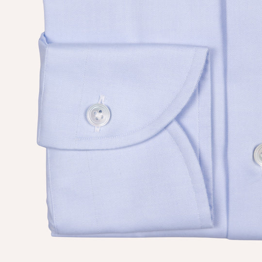 Light Blue Cutaway Cotton Poplin Shirt