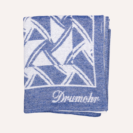 Navy & White Patterned Beach Towel