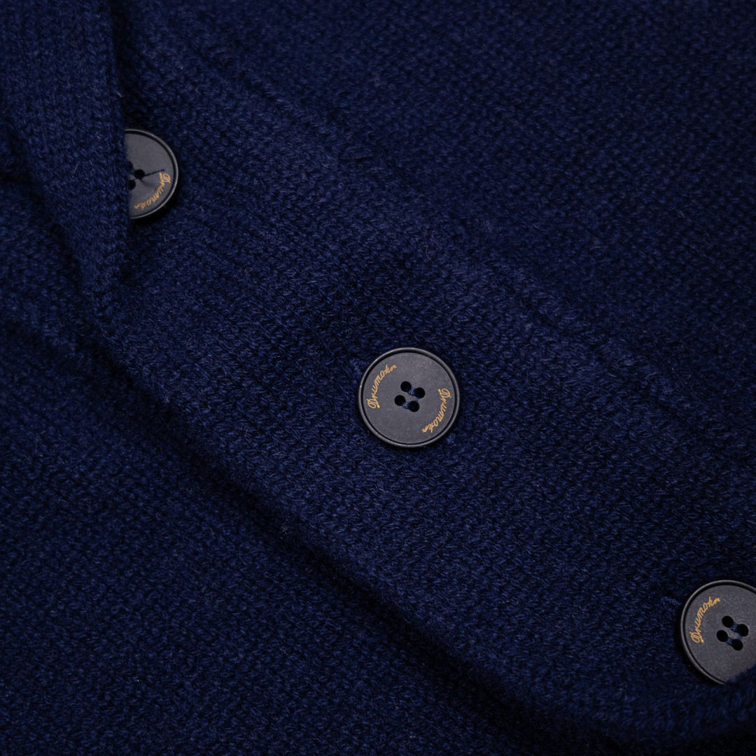 Navy Cashmere Ski Cardigan
