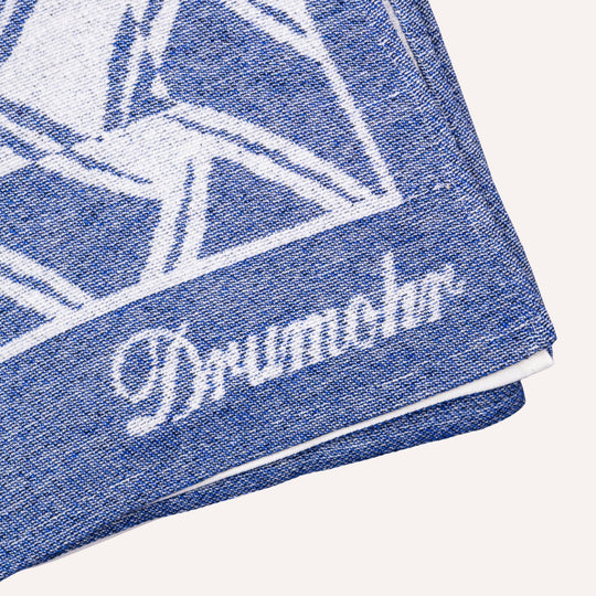 Navy & White Patterned Beach Towel