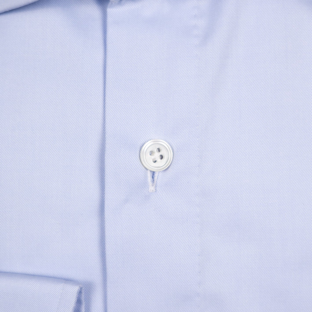 Light Blue Cutaway Cotton Poplin Shirt