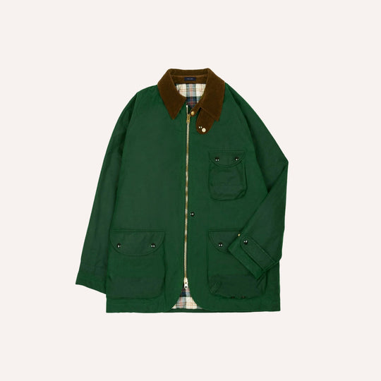 Emerald Green Waxed Coverall Jacket