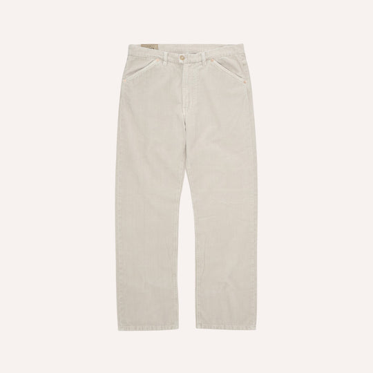 Ecru Corduroy Five-Pocket Trouser - Regular Fit