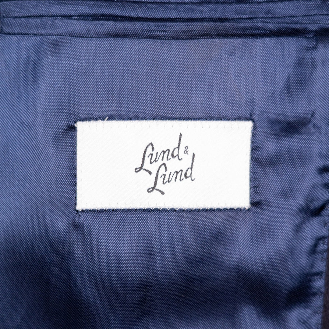 Navy Camel Hair Single Breasted Coat