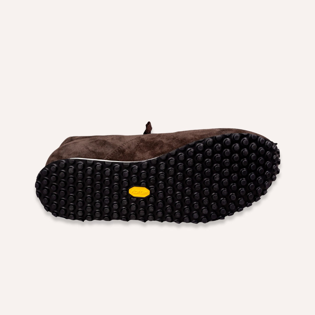 Dark Brown Stride Suede Sneakers