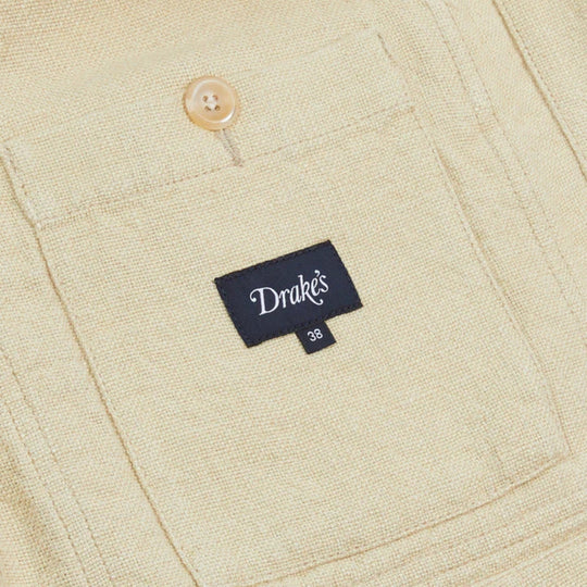 Ecru Linen Five-Pocket Chore Jacket