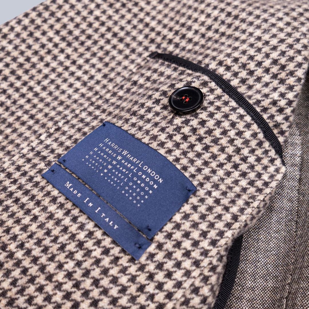 Beige Houndstooth Blazer